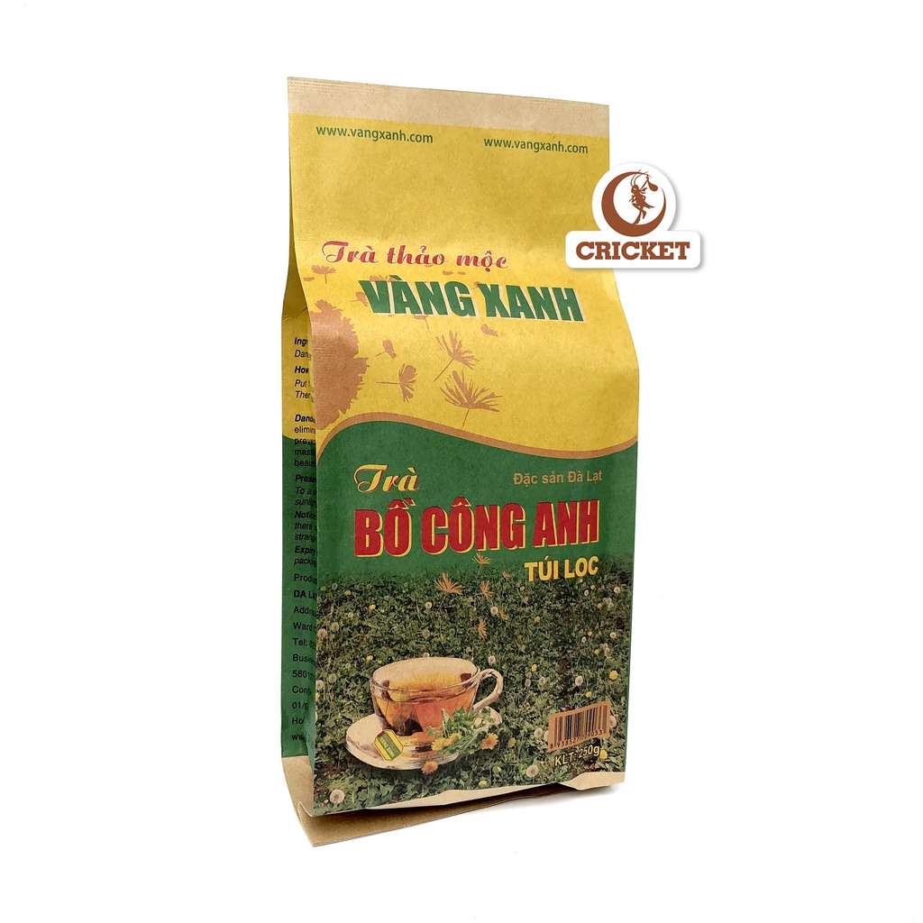 Trà Thảo Mộc Hoa Bồ Công Ạnh 250g - Trà túi lọc vàng xanh đặc sản Đà Lạt, đẹp da tốt cho sức khỏe - CRICKET