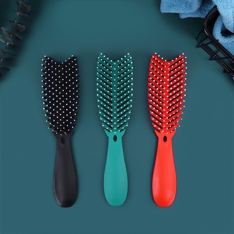 1 Lược Chải Tóc Hình Xương Cá Mềm Mại Mát Xa Da Đầu Chuyên Nghiệp