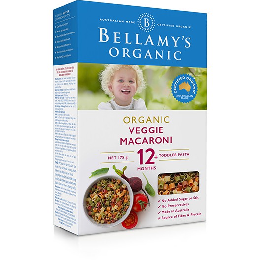 Nui dinh dưỡng hữu cơ Bellamy's Organic 200g/hộp