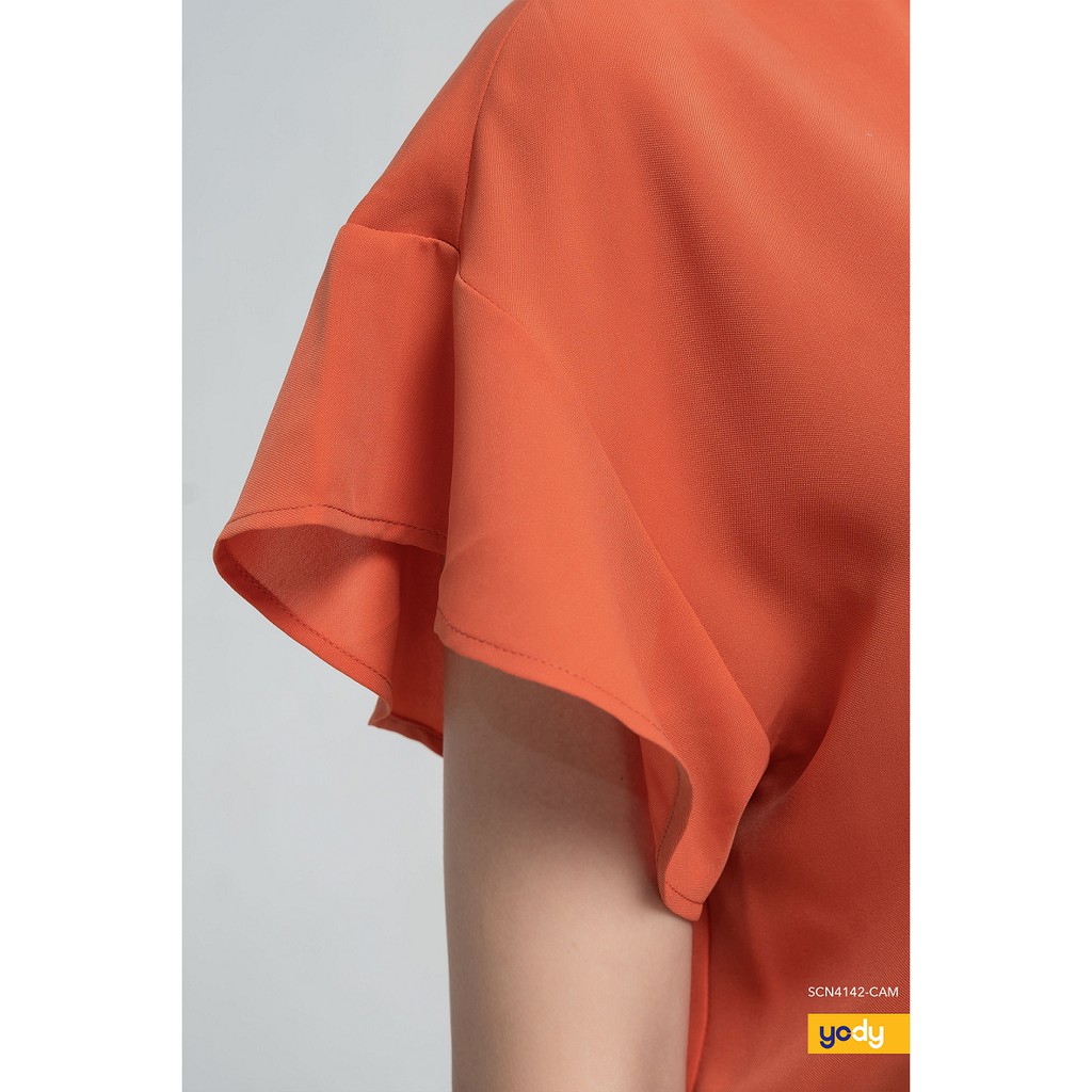 Áo sơ mi YODY Nữ cổ tàu tay tiên phong cách mềm mịn thoải mái SCN4142 | BigBuy360 - bigbuy360.vn