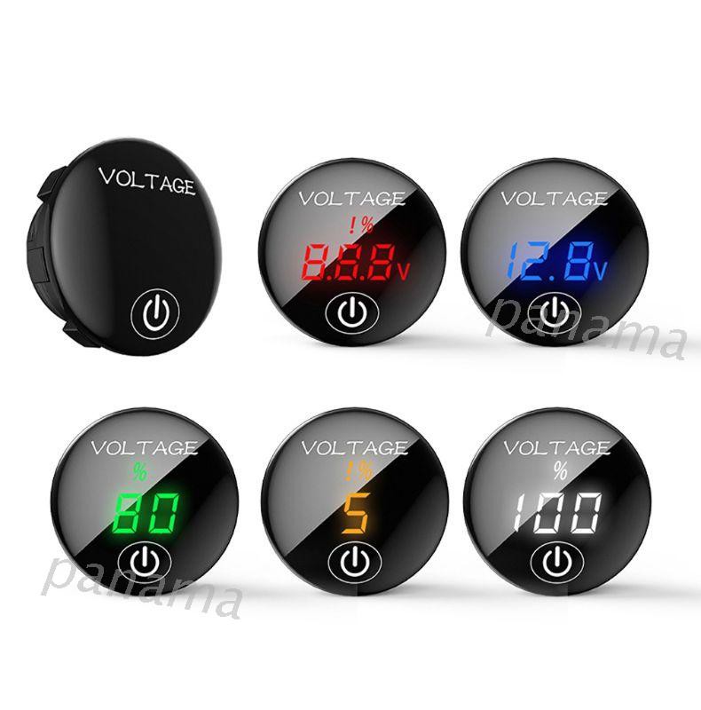 Vôn kế kỹ thuật số hiển thị LED DC 5v-48v dành cho xe mô tô/ ô tô tùy chọn màu sắc