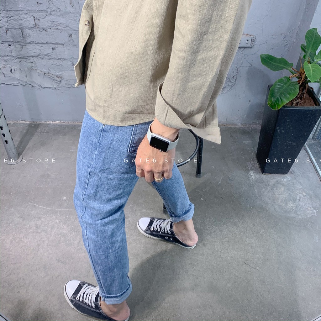 Quần Jean Nam YY slimfit 5 màu, quần bò dáng cropped vintage thời trang GATE6 - 3007