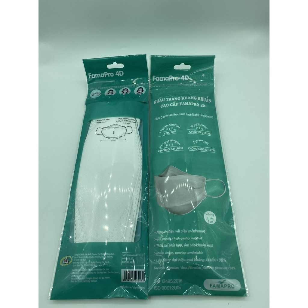 Khẩu trang kháng khuẩn 4D Landmark túi 6 cái | BigBuy360 - bigbuy360.vn