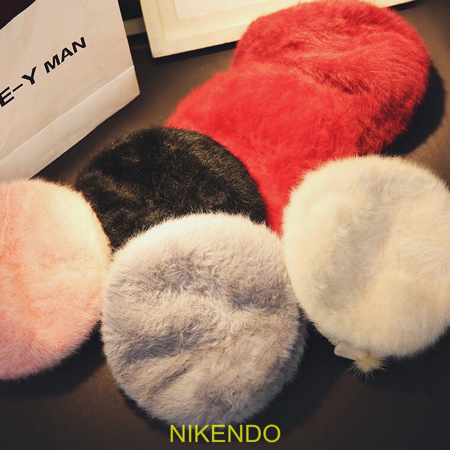 Nón Nồi Nữ, Mũ Len Lông Thỏ Phong Cách Hàn Quốc ( Bên Trong Lót Lông Ấm Áp)- Nikendo