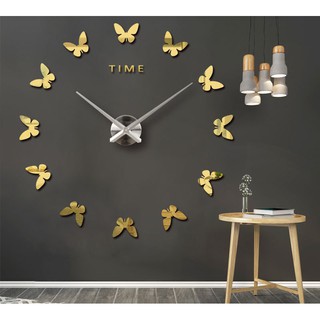 Đồng hồ dán tường DIY 3D nghệ thuật cỡ lớn, mẫu số 13