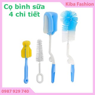 Bộ dụng cụ cọ rửa bình sữa 4 chi tiết cho bé