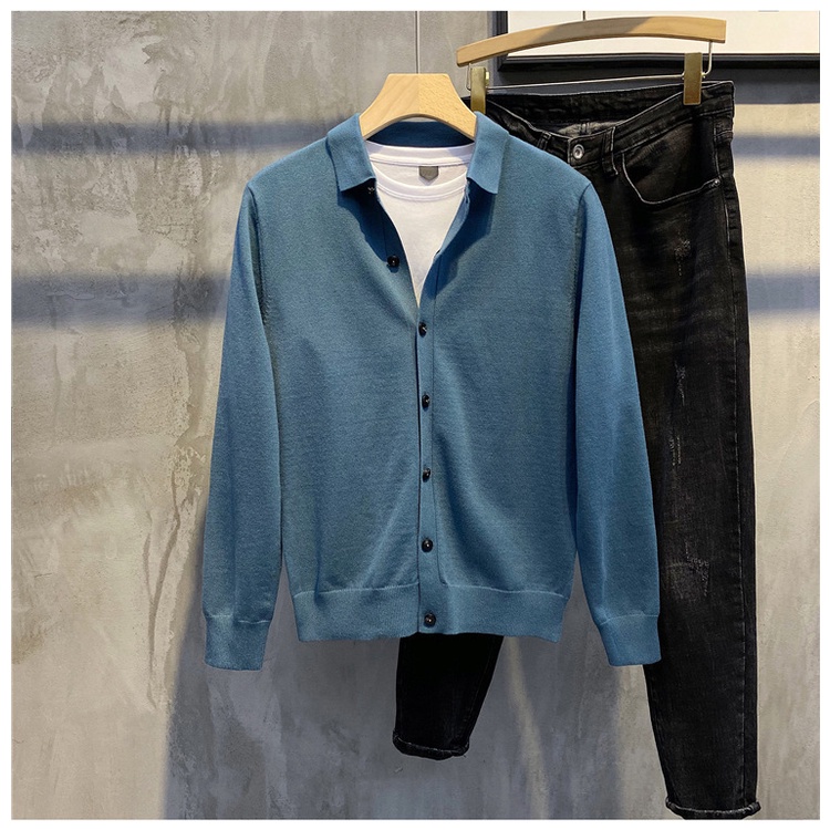 Áo Khoác Cardigan Dệt Kim Form Rộng Thời Trang Cho Nam