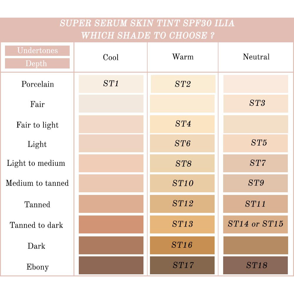 ILIA - Kem Nền ILIA Super Serum Skin Tint SPF40 Foundation 30ml
