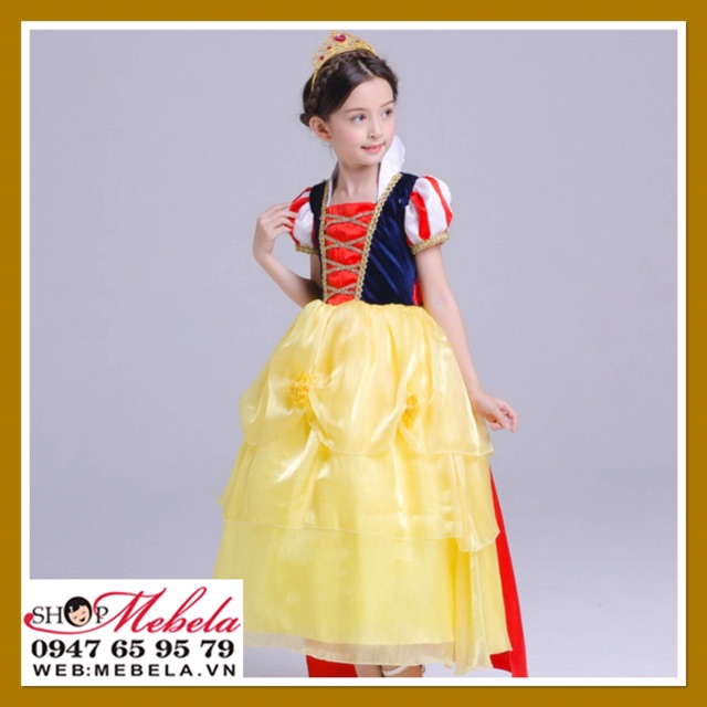 Váy đầm công chúa Bạch Tuyết - Snow White cho bé 13-35kg có clip thật