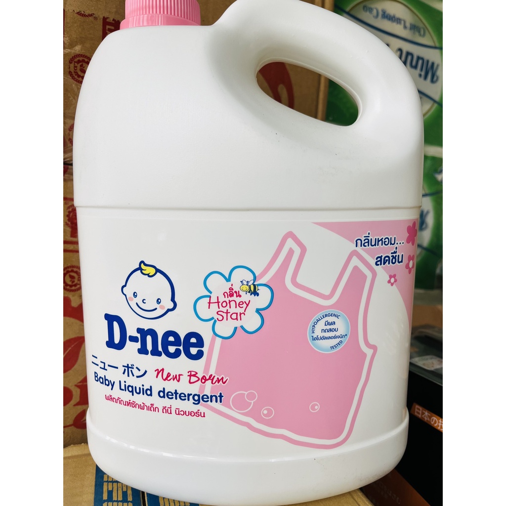 CHÍNH HÃNG - Nước giặt xả Dnee 2in1 Thái Lan 3000ml. Mẫu mới in chữ nổi NEO. Date xa