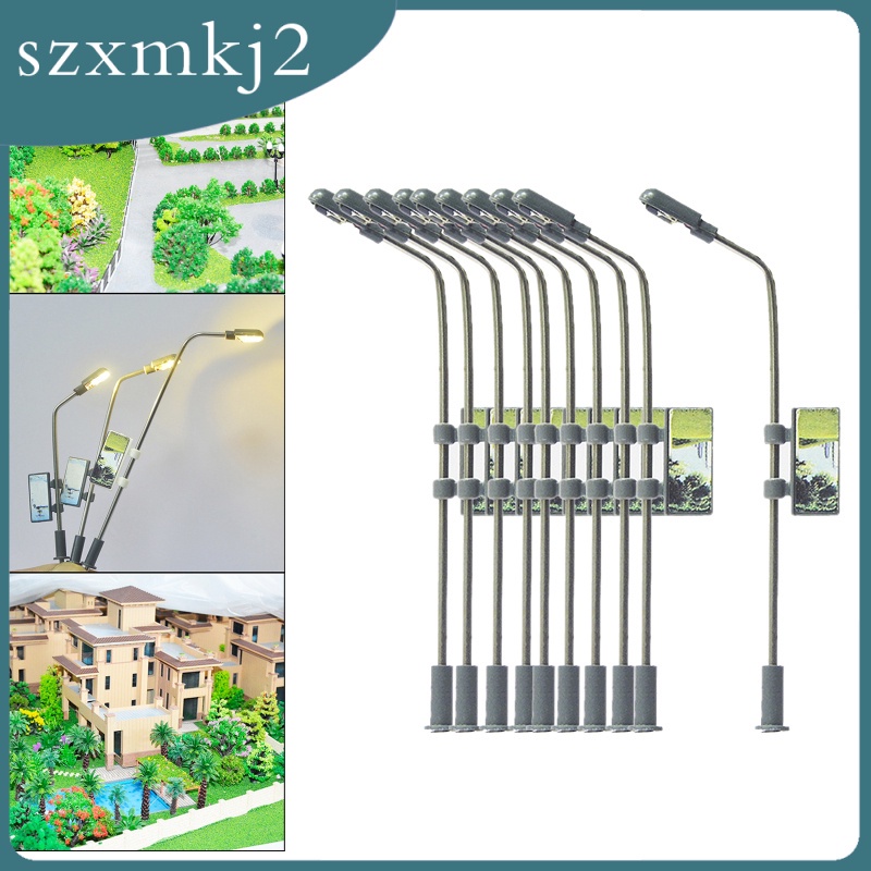 Set 10 Mô Hình Đèn Led Trang Trí Sân Vườn Tỉ Lệ 1: 100