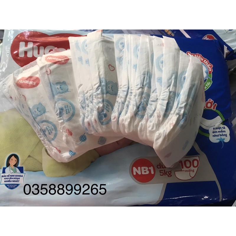 Miếng Lót Sơ Sinh Huggies NB1 bịt 100 miếng