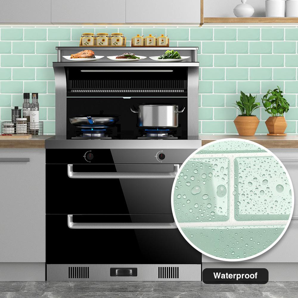 Miếng Dán Tường Trang Trí Tự Dính Chống Dầu Phong Cách Retro DIY