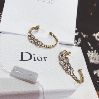 BÔNG TAI khoen đá đồng Dior