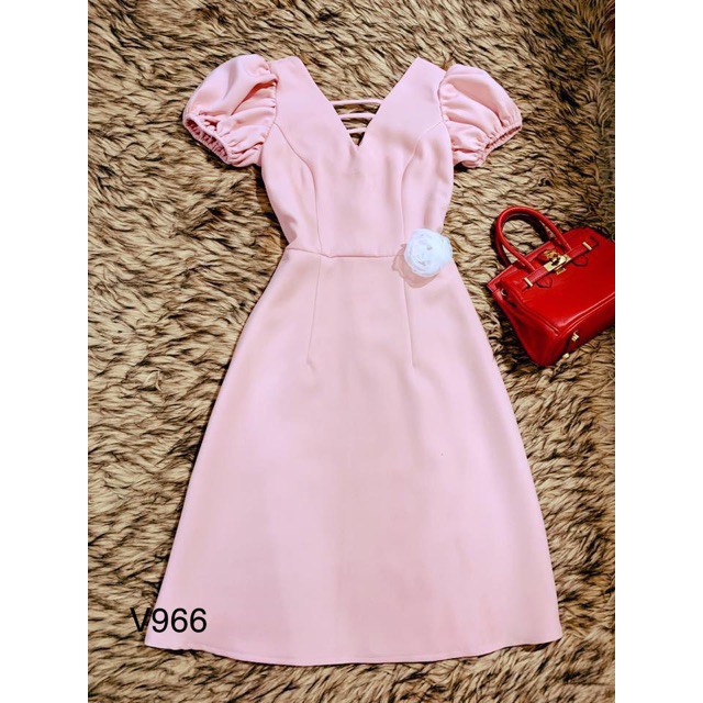 [ xả kho ] MiD Đầm suông dây đan ngực V966 Mie Design ảnh thật