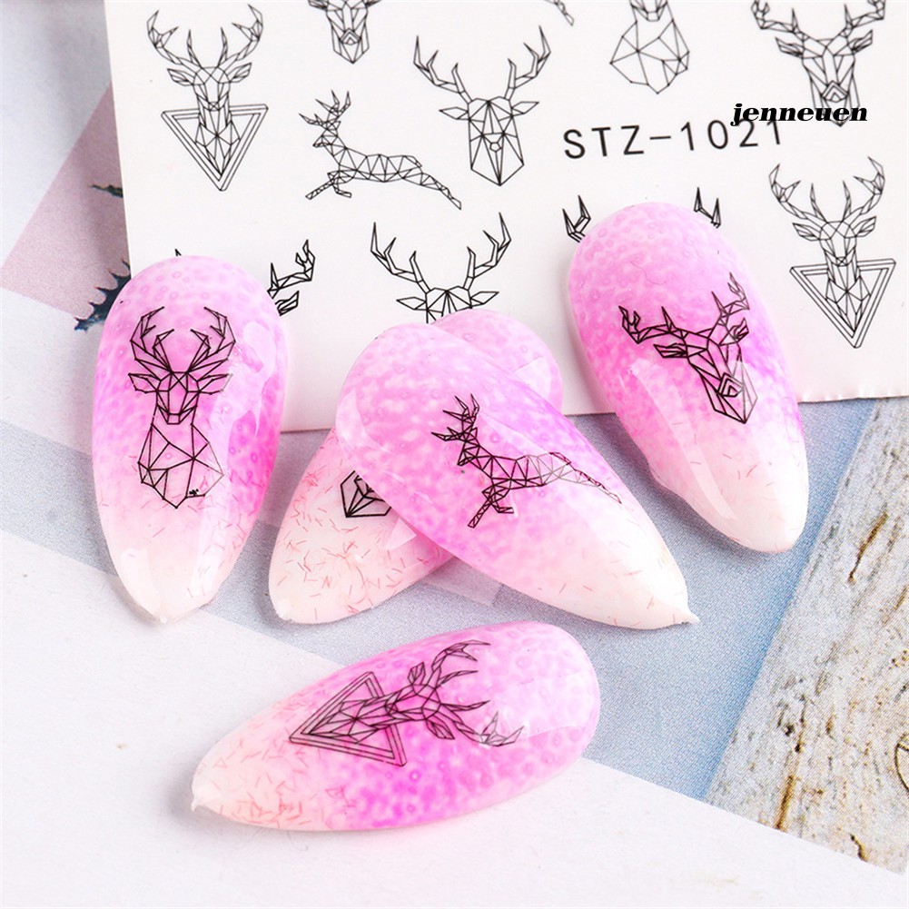 Bộ 16 Miếng Dán Trang Trí Móng Tay Nhiều Kiểu Độc Đáo Chất Lượng Cao