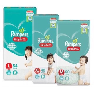 Tã/bỉm quần pamper mẫu mới size m60 - l54 - xl48