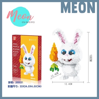 Mini Block | Đồ chơi xếp lego | - Snowball (Thỏ Bông tuyết trong Đẳng Cấp Thú Cưng -  Size XL (1350 pcs )