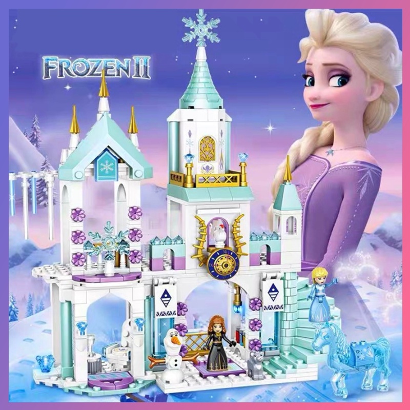 Bộ Đồ Chơi Lắp Ráp Lego Lâu Đài Băng Và Lâu Đài Tuyết Lãng Mạn Cho Bé