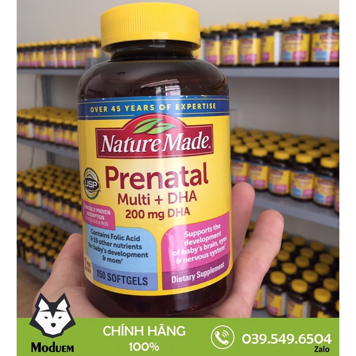 Bổ Bầu Prenatal Multi+DHA 150 viên của Mỹ