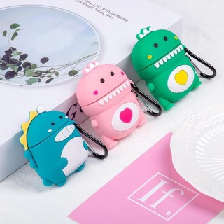 Vỏ bảo vệ tai nghe Airpod 1,2 i12 i12 khủng long _ Tặng Kèm Móc - Ốp Đựng Tai Nghe bluetooth airpods