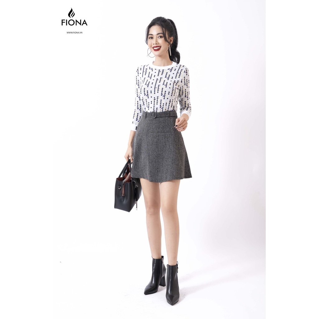 Chân váy ngắn FIONA dáng A xòe thắt đai trang trí F250502
