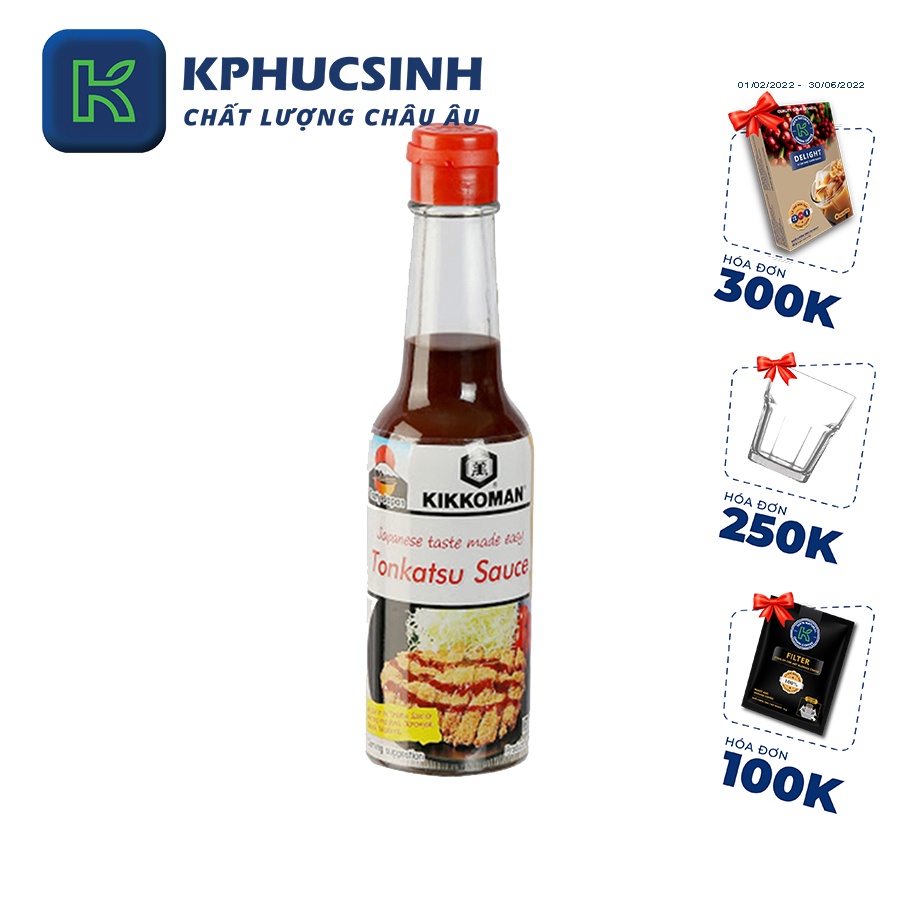 Sốt Tonkatsu hiệu Kikkoman tasty Japan 150ml KPHUCSINH - Hàng Chính Hãng