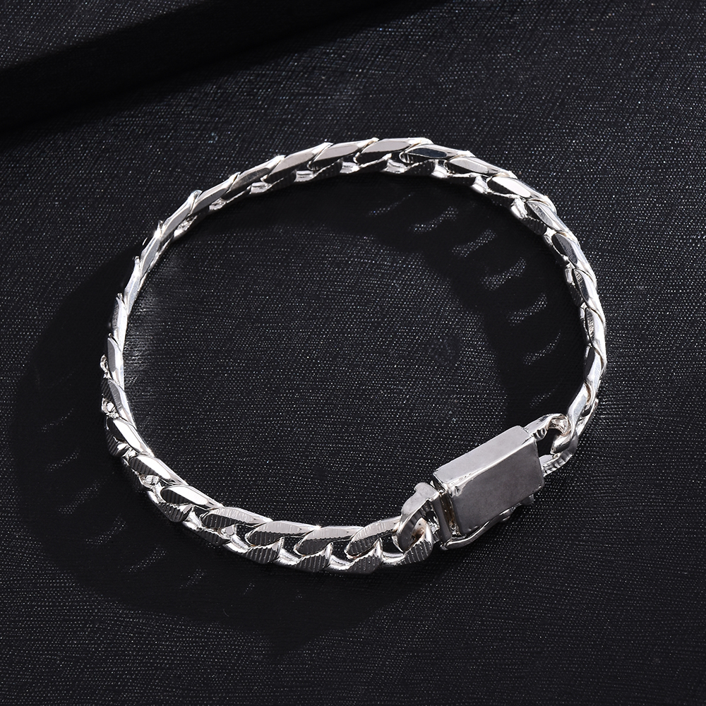 Vòng tay thời trang bằng kim loại 10mm cho nam &amp; nữ