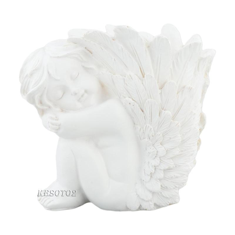 Bộ 2 Bình Hoa Điêu Khắc Thủ Công Hình Thiên Thần Trang Trí Nhà Cửa