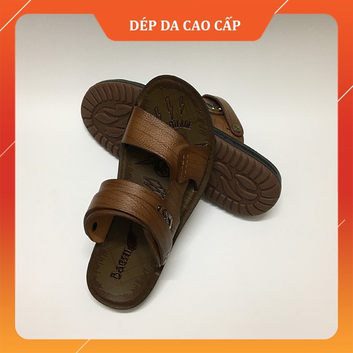 [Da thật-BH 1 năm] Dép nam da bò,Dép sandal nam  da bò thật 100% siêu mềm kết hợp đế kếp được sx và bán tại xưởng