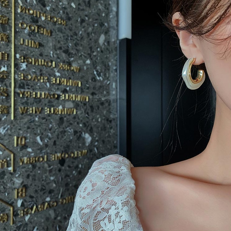 Bông Tai Ngọc Trai Trắng Sang Trọng Thời Trang Cao Cấp