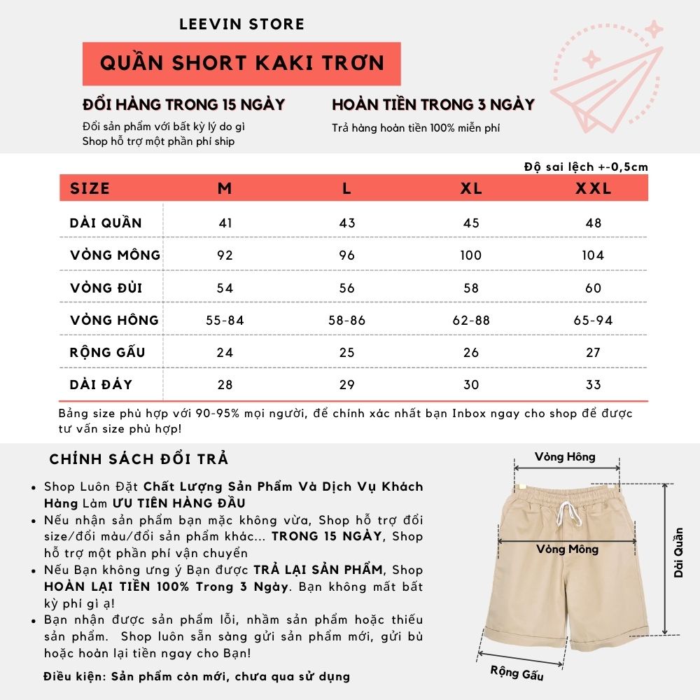 Quần Short Kaki Nam Nữ Basic Unisex - Quần đùi nữ Thun Kaki co dãn màu đen và be trơn ống rộng Ulzzang Leevin Store