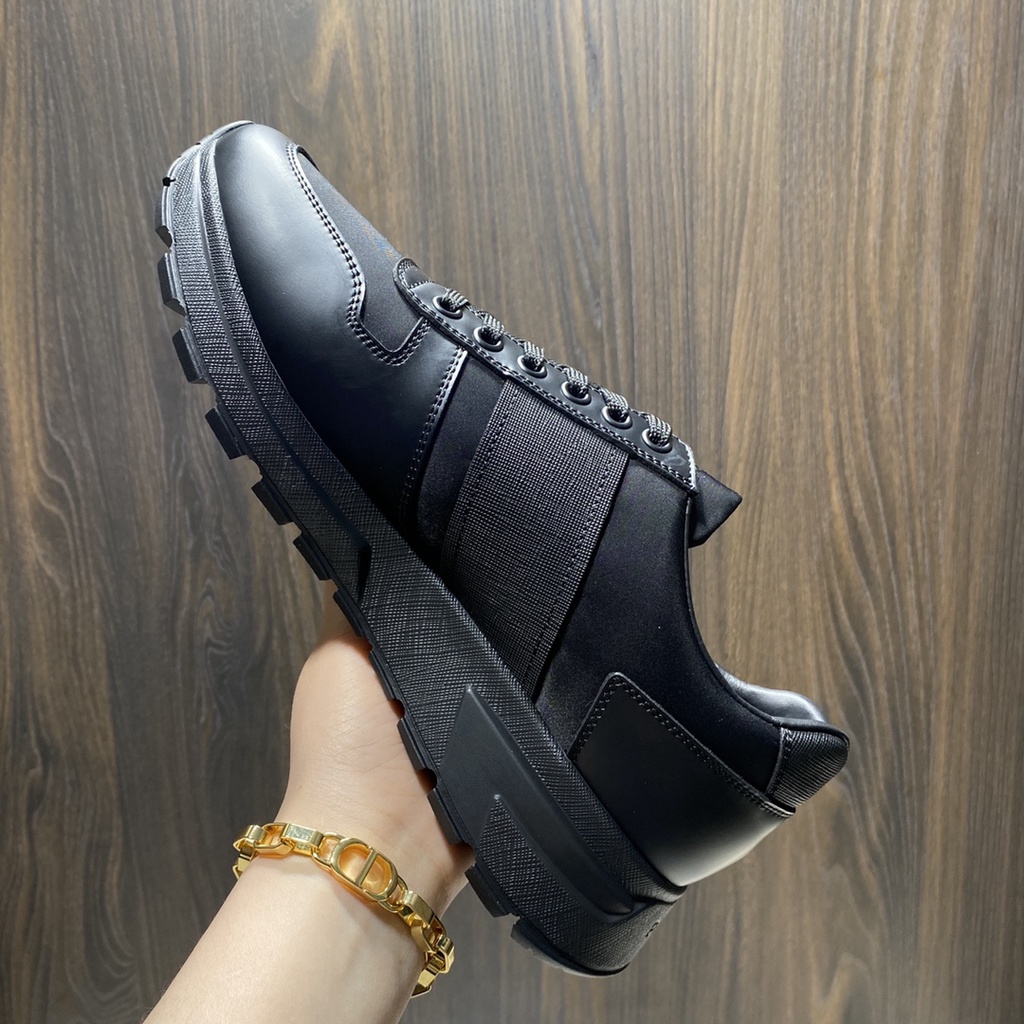 Giày thể thao nam da thật thời trang cao cấp Prada phong cách cá tính, thời thượng