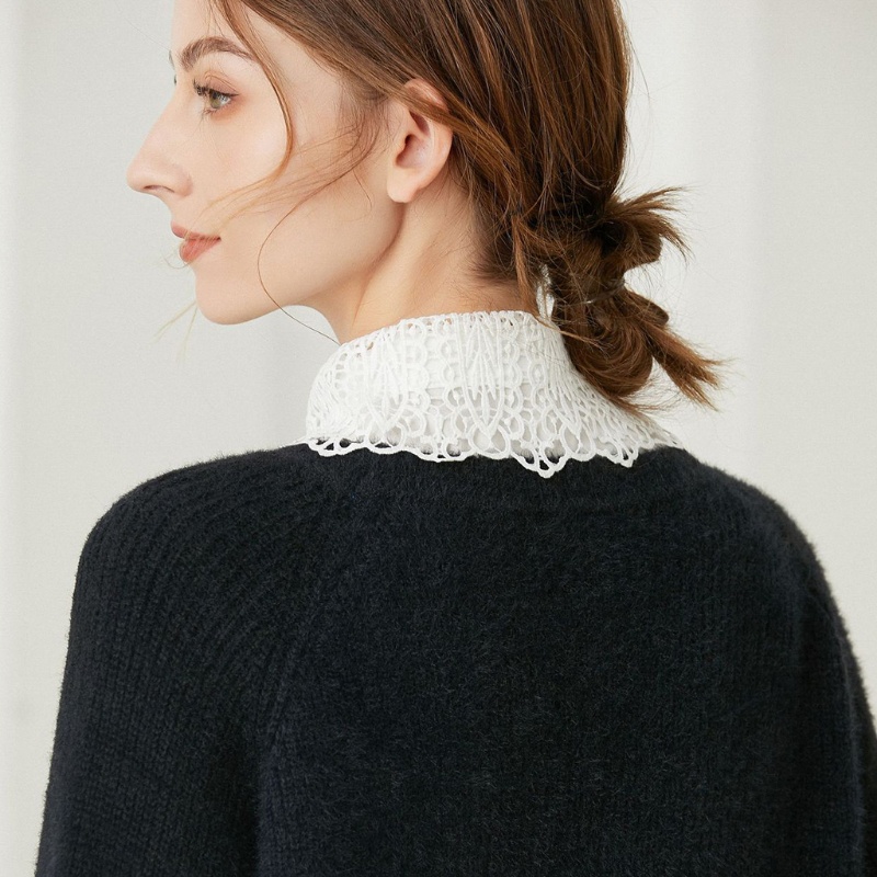 Cổ áo giả thêu họa tiết màu trắng có thể tháo rời trang trí cho nữ
 | BigBuy360 - bigbuy360.vn