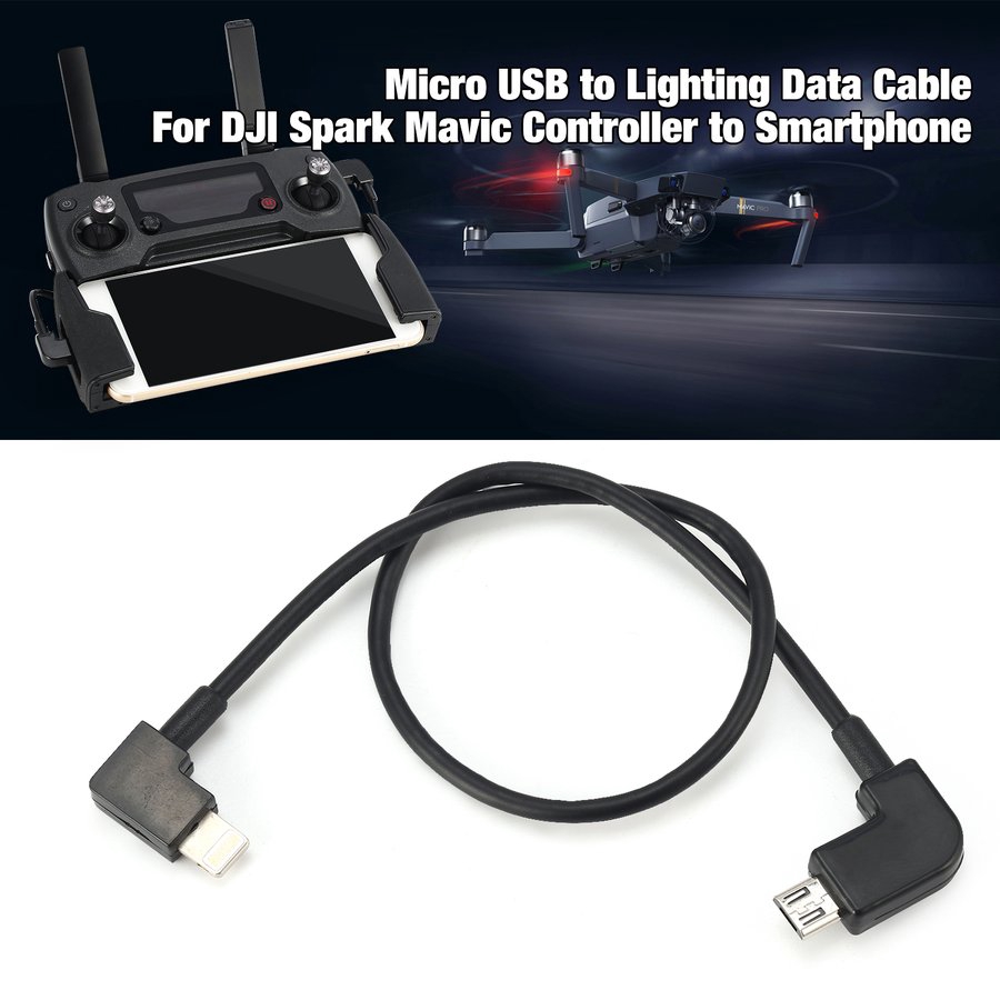Cáp chuyển đổi micro USB sang lightning điều khiển bằng điện thoại iPhone dành cho DJI Spark Mavic