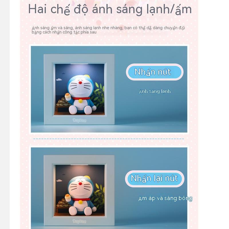 Mới Doraemon Khung ảnh nhỏ Đèn ngủ Đèn ngủ Đèn ngủ Phim hoạt hình Búp bê Trang trí Khí quyển Ánh sáng Quà tặng sinh nhật