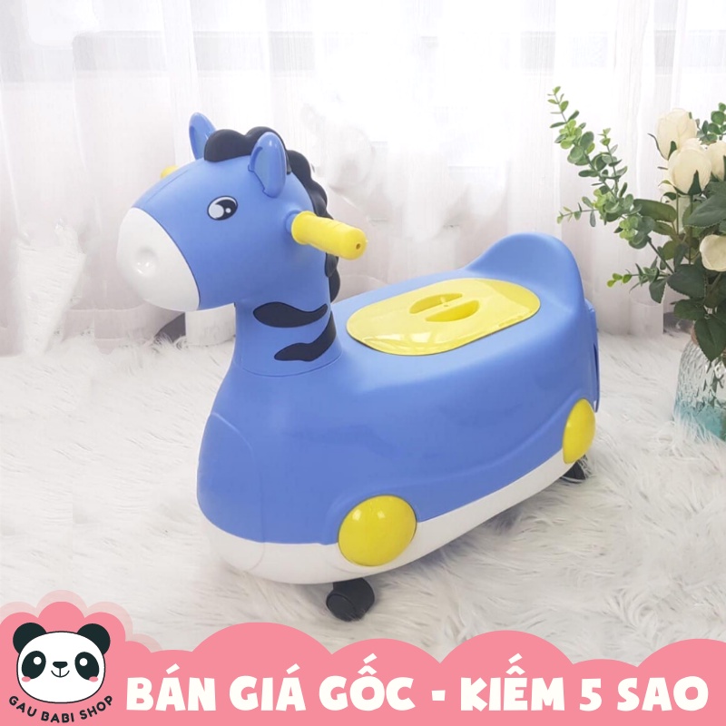 [XẢ KHO GIÁ SỐC - HÀNG MỚI] Bô cho bé hình thú có bánh xe 2 trong 1 9BABY màu xanh biển