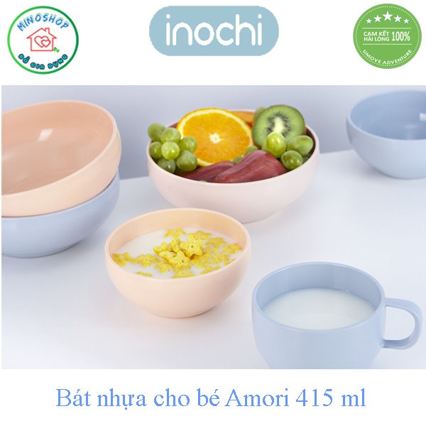 Bát Nhựa Tập Ăn Cho Bé Amori 415 ml, Bát Tô Amori 850 ml Cho Mẹ Và Bé, Bát Nhựa Chính Hãng Inochi Cao Cấp.