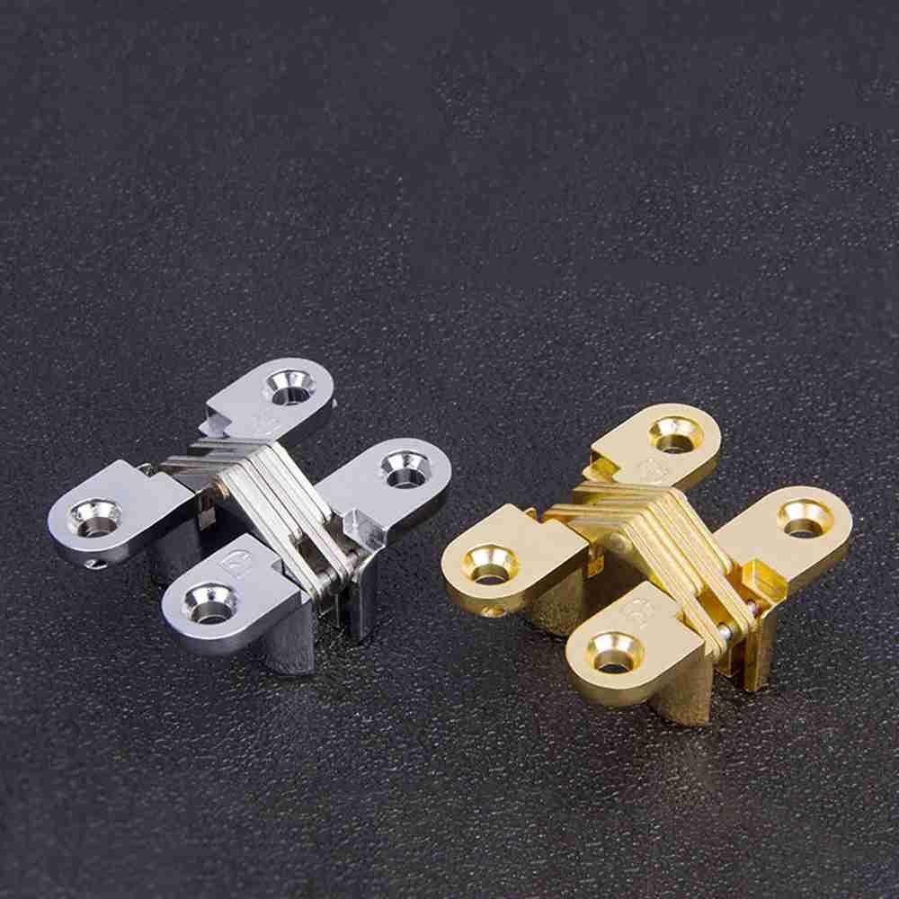 Set 2 Bản Lề Inox Ẩn Gấp Gọn Chuyên Dụng Cho Nội Thất