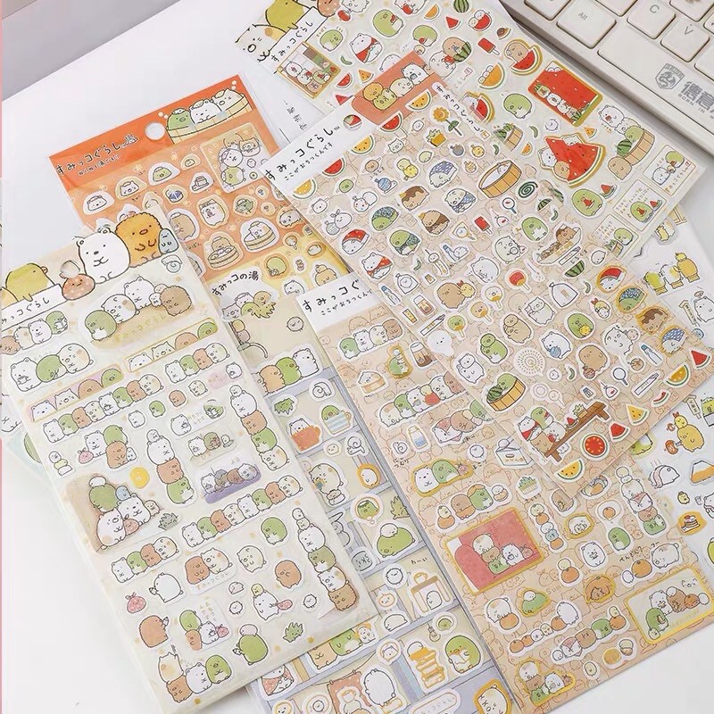 Sticker  dán Molang nhiều miếng trên 1 tấm - Phụ kiện Halu