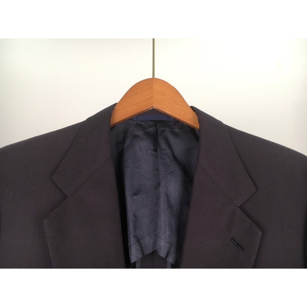 (1m7-1m8 65-75kg) Áo blazer 2hand nam XANH ĐEN KẺ SỌC của LONDON CORNER Hàng si Nhật Bản JACBLJ66