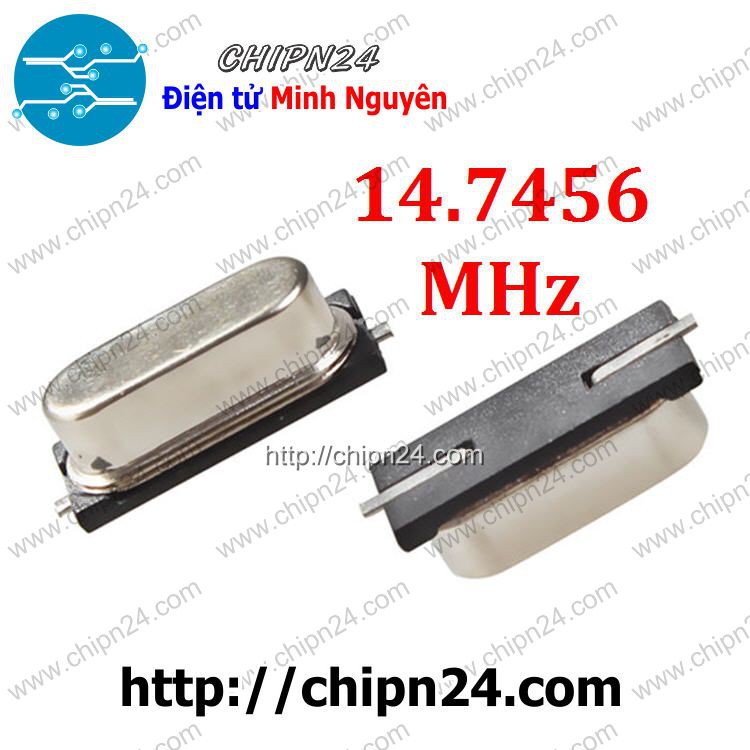 [3 CON] Thạch anh Dán 14.7456M 49SMD (14.7456MHz 14.7456)