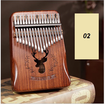 [CÓ SẴN] Bộ quà tặng đàn Kalimba gỗ mahogany 20 năm 17 phím Cega Cartoon TGH9852OKJ-0052