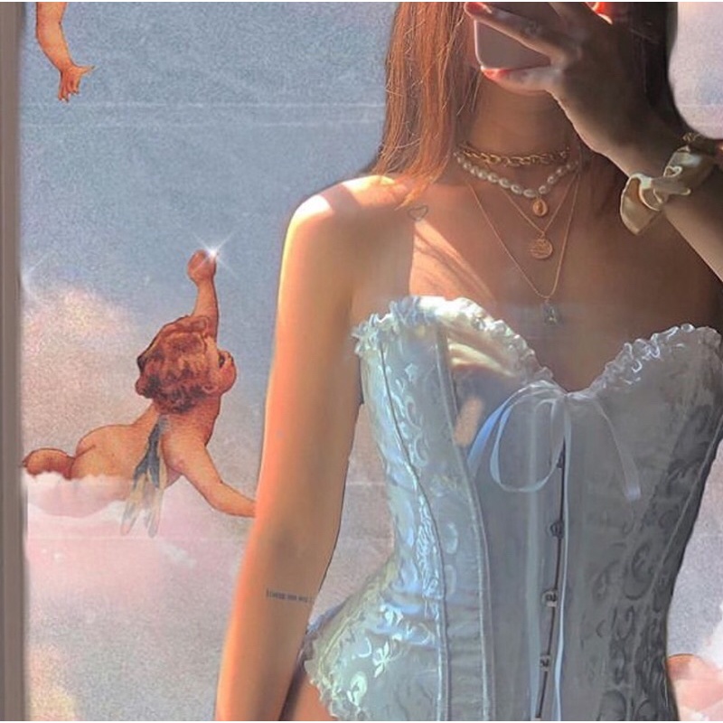 corset gấm rút dây