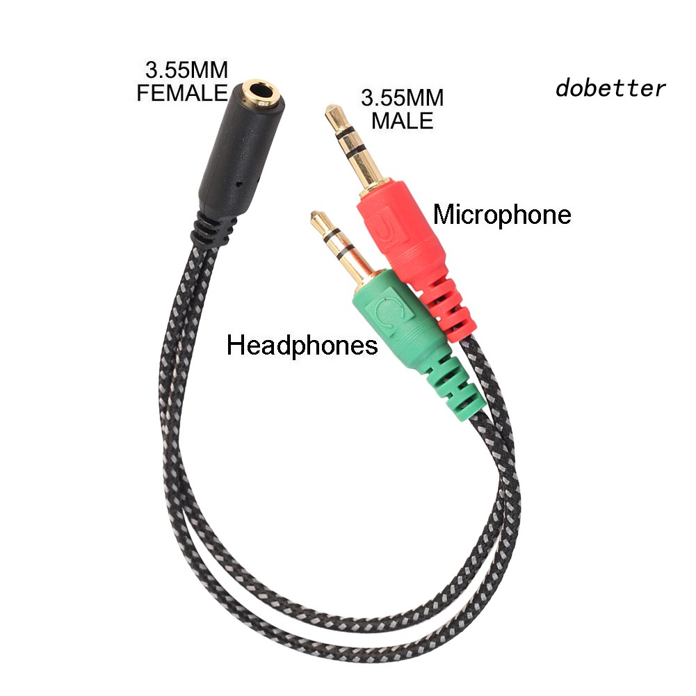 Dây Cáp Chia Âm Thanh 2 Đầu Cắm 3.5mm Sang 1 Đầu Cái Tiện Dụng
