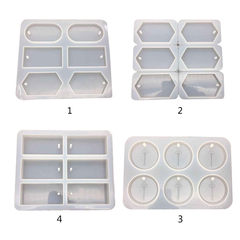 Khuôn Silicone Hình Chữ Nhật Có Lỗ Tự Làm Đồ Thủ Công DIY Cho Bé