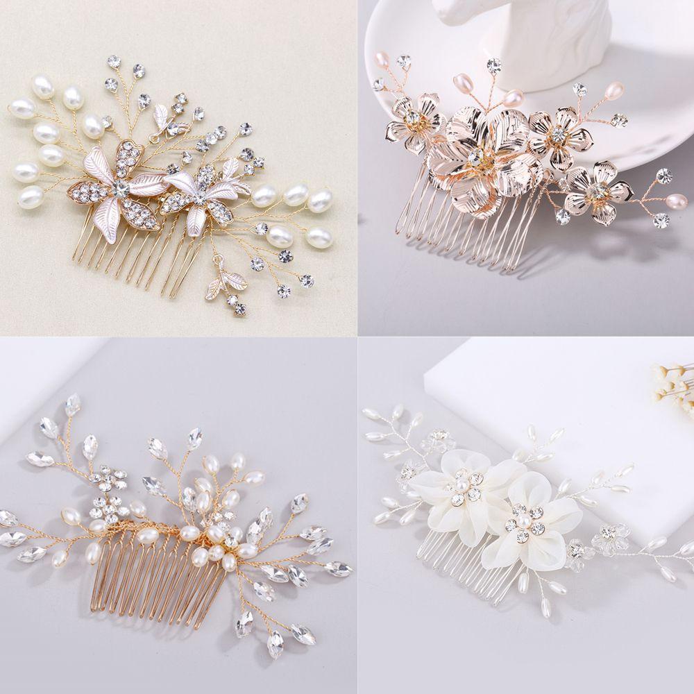 Lược Cài Tóc Cô Dâu Lãng Mạn Sang Trọng|Kẹp Tóc Hình Vương Miện