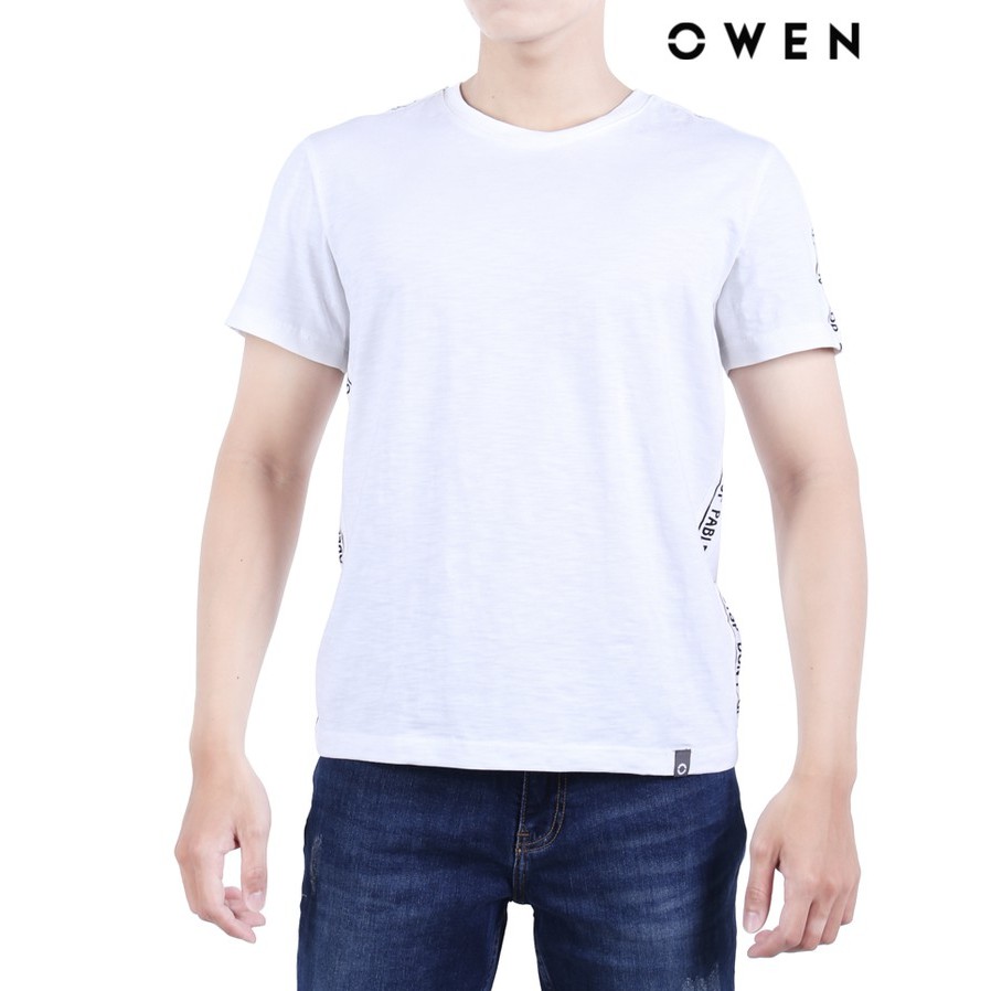 Áo Tshirt ngắn tay OWEN Cotton màu trắng - TSN20381