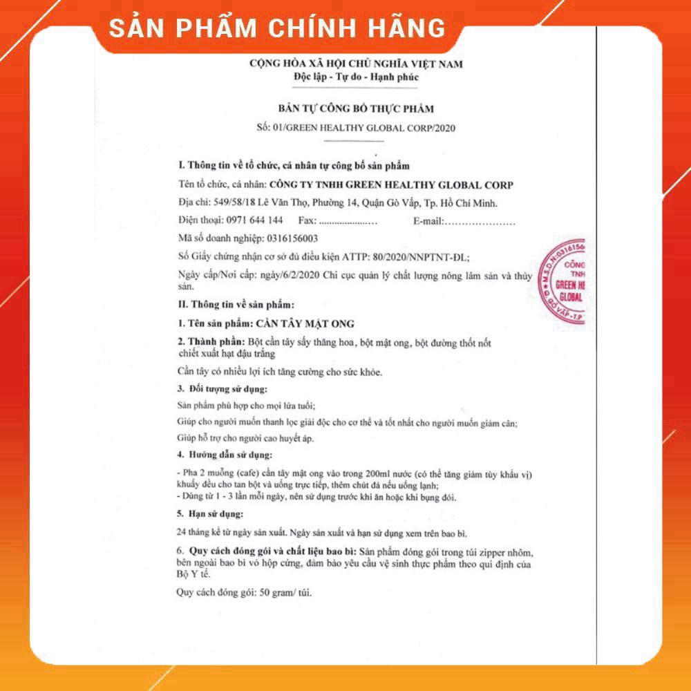 [Chính Hãng] Bột cần tây mật ong,hỗ trợ đẹp dáng, kháng mỡ hiệu quả, làm sáng da (Hộp 14 gói)