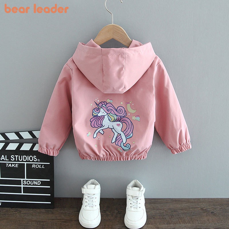 Áo khoác hoodie BEAR LEADER in họa tiết kỳ lân hoạt hình 2021 thời trang